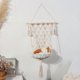 thumbnail image 5 of Wooden macramé cat hammock and woven cotton rope for hanging (30*100cm), 5 of 5