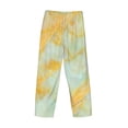 thumbnail image 3 of Fotbe Yellow With Teal Marble Men's Pajama Pants,Sleepwear Pants,Pj Bottoms Drawstring And Pockets-Small, 3 of 7