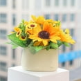 thumbnail image 4 of Aminojy Sunflower Potted Plant - Stunning Office and Living Room Decor - Artificial Flowers for Outdoors - Coffee Table Centerpiece - Fake Plants for Daily Decoration, 4 of 4