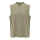 thumbnail image 5 of Ceisia Men's Relaxed Fit Henley Neck Sleeveless Tank Top with Chest Pocket for Casual Daily Wear Army Green XXXL Gifts, 5 of 5