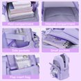 thumbnail image 3 of FPYWO School Backpacks for Girls,Kids Casual Bookbag School Bag with panda for Child Teens,Purple, 3 of 7