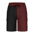 thumbnail image 3 of Plebaso Cargo Shorts for Men Color Block Lightweight Hiking Shorts Mens Drawstring Outdoor Work Shorts, 3 of 5