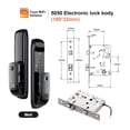 thumbnail image 4 of Door Lock, Electronic Fingerprint Biometric Frosted Panel Digital Smart Door Lock TUYA Or TTLock APP Password IC Card Security ,Easy to Install, 4 of 6