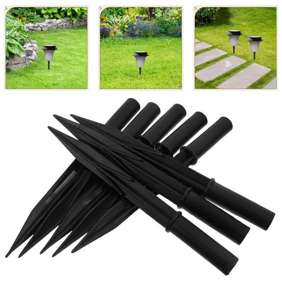 HEMOTON 20pcs Plastic Ground Stakes for Solar Lights Replacement Stakes for Garden Lights Pathway Light Stakes Solar Light Spikes Landscaping Stakes