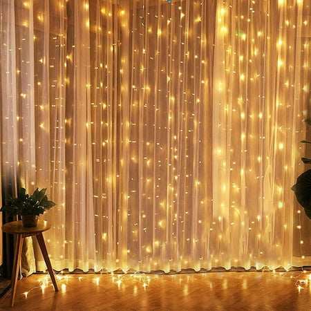 Ideal for Christmas Bedroom & Garden Parties Add Magical Glow to Walls Waterproof Plug-In Curtain Lights