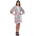 thumbnail image 5 of Moomaya Printed Cotton&nbsp;Robe&nbsp;Women Lightweight Kimono&nbsp;Sleeve Summer Bathrobe, 5 of 6