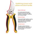 thumbnail image 5 of hengsof Garden Bypass Pruning Shears Bulk Heavy Duty Gardening Scissors Stainless Steel Blades Gardening Shears Handheld Garden Pruners Manual Plant Clipper for Flower Trimming Secateurs Tool, 5 of 9