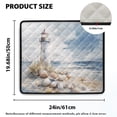 thumbnail image 2 of ZIATUBLES Washing Machine Top Dust Cover Pad Stain Resistant Washer and Dryer Top Protector Mat for Laundry Room Washable Home Kitchen Decor Accessories, 24 x 19.7 Inch, Lighthouse Shell, 2 of 7
