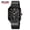 Black Shell Black Surface, variant on Men's Quartz Watch Square Light Luxury Watch Waterproof Quartz Steel Band Wristwatch Fashion Trendy Business Men's Wristwatch