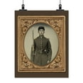 thumbnail image 2 of Print: Civil War Soldier In Union Uniform With Revolver, Musket, 2 of 4