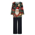 thumbnail image 3 of RKSTN Ensembles de Pyjama pour Femmes Imprimé de Noël Haut Décontracté Pantalon Ensemble de Pyjama Doux Confortable, 3 of 3