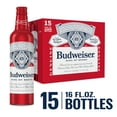 thumbnail image 3 of Budweiser American Lager Beer 15 Pack 16 fl oz Aluminum Bottles 5.0% ABV, 3 of 8