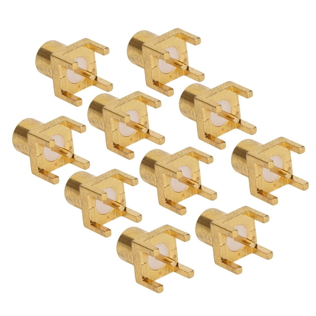 Conector Femenino de 4 Pines, material de C MCX Socket PCB SOLDADURA BANDA DE FRECUENCIA AMPLIA 10 PCS Multifuncional GPS para Equipos de Radio