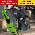 thumbnail image 6 of Men's Steel Toe Safety Boots,Non Slip Ankle Protection Safety Shoes,Puncture-Resistant Work Shoes for Factory|Construction|hiking|Outdoor,Black Size 9.5, 6 of 10
