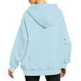 thumbnail image 6 of BLCHUNen Hoodies for Women Fleece Sweatshirts with Pockets Casual Pullover Zipper Workout Sports Long Sleeve Tops, 6 of 6