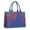 Blue Red Gold, variant on Large Capacity Tote Bag,Teal Gold Marble Wave Pattern Handbag Fashion Luxury Tote Bag,15.7"x13"x 5.1" Inches,Laptop Compatible