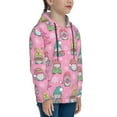 thumbnail image 3 of Fotbe pink Holiday Joy Pattern Youth Pullover Hooded Sweatshirt, Boys Hoodie, Kangaroo Pocket Hoodie for Kids Girls -X-Large, 3 of 6