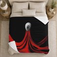 thumbnail image 5 of Surreal Red Eyeball Art Gothic, Dramatic Fantasy Scene, Warm Flannel Blanket for Living Room and Bedroom with Detailed Artwork, Art Lovers Housewarming Gift, Fantasy Home Decor, 5 of 9