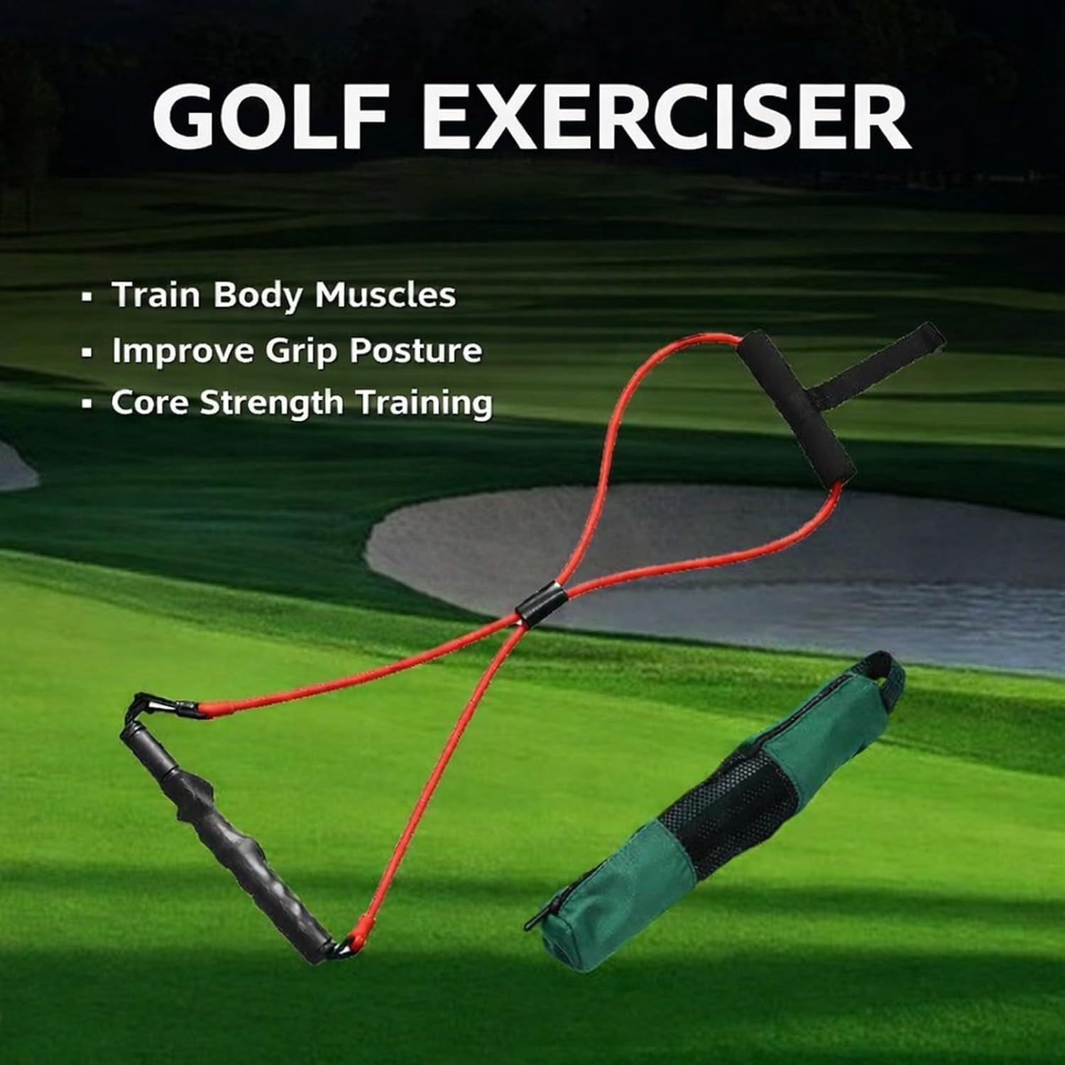 A99 Golf Men & Women Exercise Resistance Bands Comfort Handles Great for Workouts Physical Therapy Yoga Exercise Bands Pull up Bands, Red