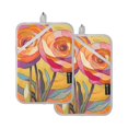 thumbnail image 7 of Yayeee Pot Holders Kitchen Heat Resistant with Pocket 7"x9.8" Cotton Oven Cooking Hot Pads, Purple Abstract Floral, 7 of 7