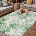 thumbnail image 2 of Fsddascl Summer Green Palm Leaf Outdoor Rug for Patio/Deck/Porch, Non-Slip Large Area Rug 6 x 9 Ft, Tropical Plants Botanical Starfish Indoor Outdoor Rugs Washable Area Rugs, Camping Rug Carpet, 2 of 5