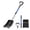 Black, variant on Large Snow Shovel, Extendable & Detachable for Driveway, Heavy Duty Ice Snow Removal Tool for Sidewalk, Yard, and Walkway, Ergonomic Plastic Scoop for Winter Weather