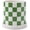 Green, variant on Checkered Ceramic Planter Pot with Drainage Hole and Saucer, Black and White Planters Decor,Indoor Cylinder Round Planter Pot (Blue, Medium)