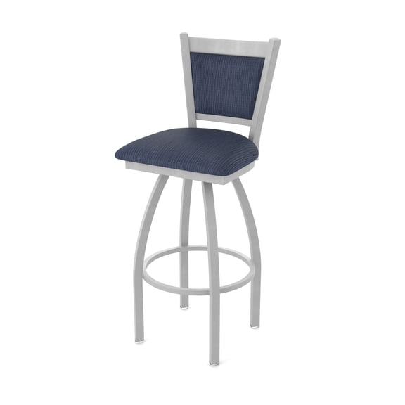 870 Hadleigh 25" Swivel Counter Stool with Anodized Nickel Finish and Graph Anchor Seat and Back