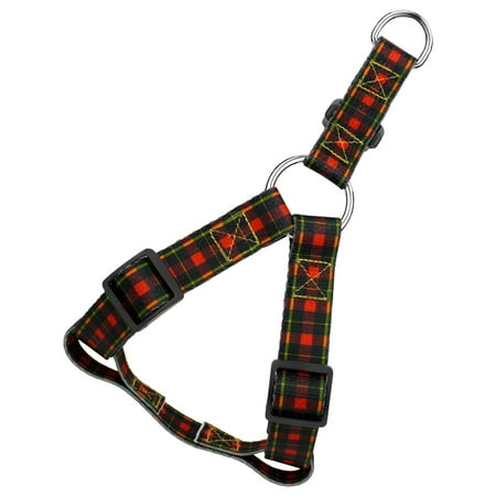 Country Brook Petz® Buffalo Plaid Step-In Dog Harness, Small