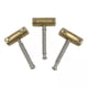 thumbnail image 1 of 2x de 3 sillines de puente de guitarra fija de latón de Vintage para eléctrica piezas de repuesto perfke 3 sillines de puente de latón., 1 of 9