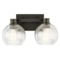 thumbnail image 2 of 2 Light Vanity Light Approved for Damp Locations with Transitional Inspirations 8.25 inches Tall By 15.5 inches Wide-Olde Bronze Finish Bailey Street, 2 of 6
