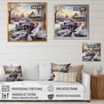thumbnail image 4 of Designart "Vintage American Auto Winter Charm I" Car Old American Canvas Art Print, 4 of 7