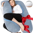 thumbnail image 1 of Almohada de embarazo Chilling Home en forma de U, color gris, 1 of 7