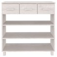 thumbnail image 3 of vidaXL Console Table HAMAR White 90x35x90 cm Solid Wood Pine, 3 of 5