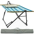 thumbnail image 1 of Tranquillo Unity Support de Hamac Ajustable, Support de Hamac Double en Acier Capacité de 800 Lb pour 2 Personnes, Support Préassemblé de Qualité Supérieure pour Intérieur Extérieur, Feuille Bleue, 1 of 10