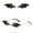 A, variant on Under $5 Wing Sunglasses for Women Colorful Transparent Novelty Party Sun Glasses Goth Rave Club Photo Booth Eyewear Rimless Frameless