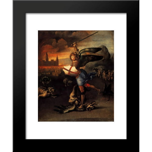 St. Michael 20x24 Framed Art Print by Raphael
