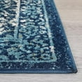 thumbnail image 4 of GlowSol 2' x 3' Moroccan Trellis Area Rug Vintage Floor Mat Low Pile Non-Shedding Rug Floral Rugs for Entryway Front Door Kitchen, Navy Blue, 4 of 7