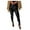 Black, variant on GJSYRH Women's High Waist Leather Leggings Side Zippers High Waist Stretch Pants for Comfortable Fit and Stylish