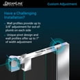 thumbnail image 2 of DreamLine Allure 35-36 in. W x 73 in. H Frameless Pivot Shower Door in Chrome, 2 of 13