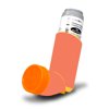 Skin Decal Wrap Compatible With Proventil HFA Asthma Inhaler Sticker Design Solid Salmon