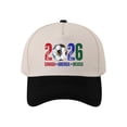 thumbnail image 5 of 2026 Soccer Fan Baseball Cap, Printed USA Canada Mexico Flags Hat, Adjustable Unisex Sporty Dad Hat for Men and Women, Casual Daily Wear Cap Black, 5 of 5