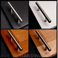 thumbnail image 4 of Alpine Hardware Solid Euro Style Bar Handle Pull | 10Pack ~ 3.75" Hole Center & 6.125" Length | Heavy Stainless Steel T-Bar Pull with a Satin Nickel Finish | Cabinet Hardware, 4 of 5