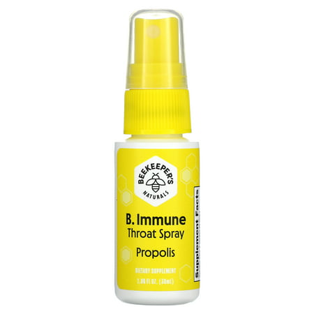 Beekeeper's Naturals B.Immune Propolis Throat Spray - Immune Support, 30...