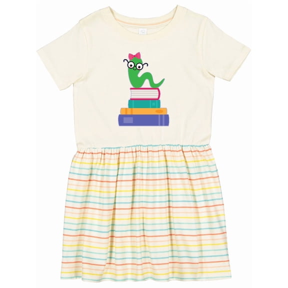 Inktastic Bookworm Girls Reading Girls Toddler Dress