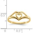 thumbnail image 4 of 14K Yellow Gold Polished Heart Ring (Size 7.5) Made In Peru k4577, 4 of 6