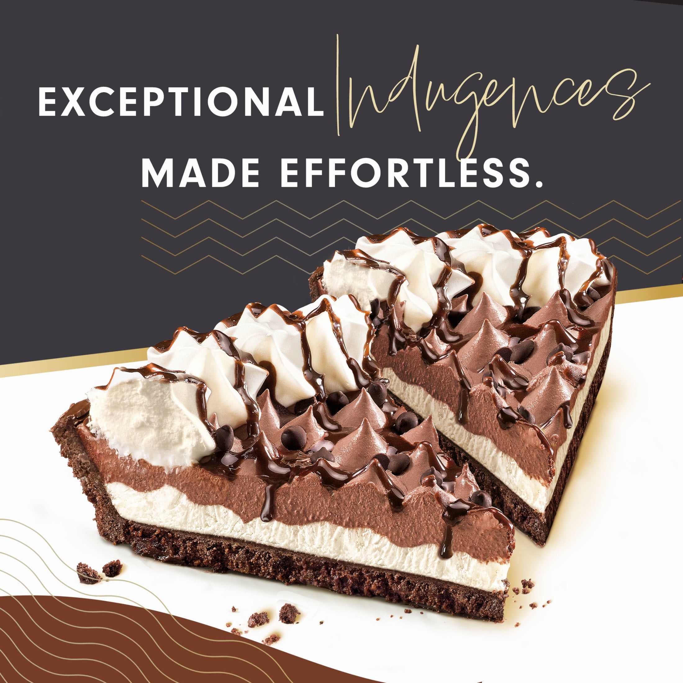 Edwards Singles Desserts Frozen Chocolate Crème Pie Slices, 5.34 oz 2 Pack