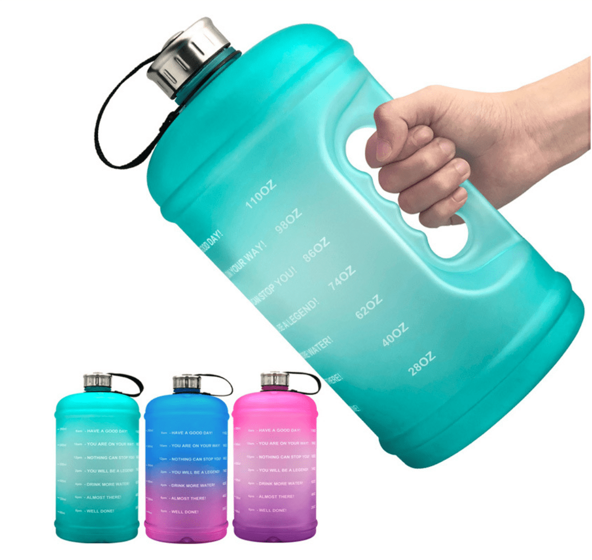 Myth Motivational Gallon Water Bottle with Straw - 1 Gallon Water