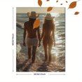 thumbnail image 3 of Qisvanset 12x16 Inch 2D Flat Framed Canvas Art, Walk In Love Western Coastal Cowgirl Bible Verse Apartment Wall Art Decor, 3 of 5