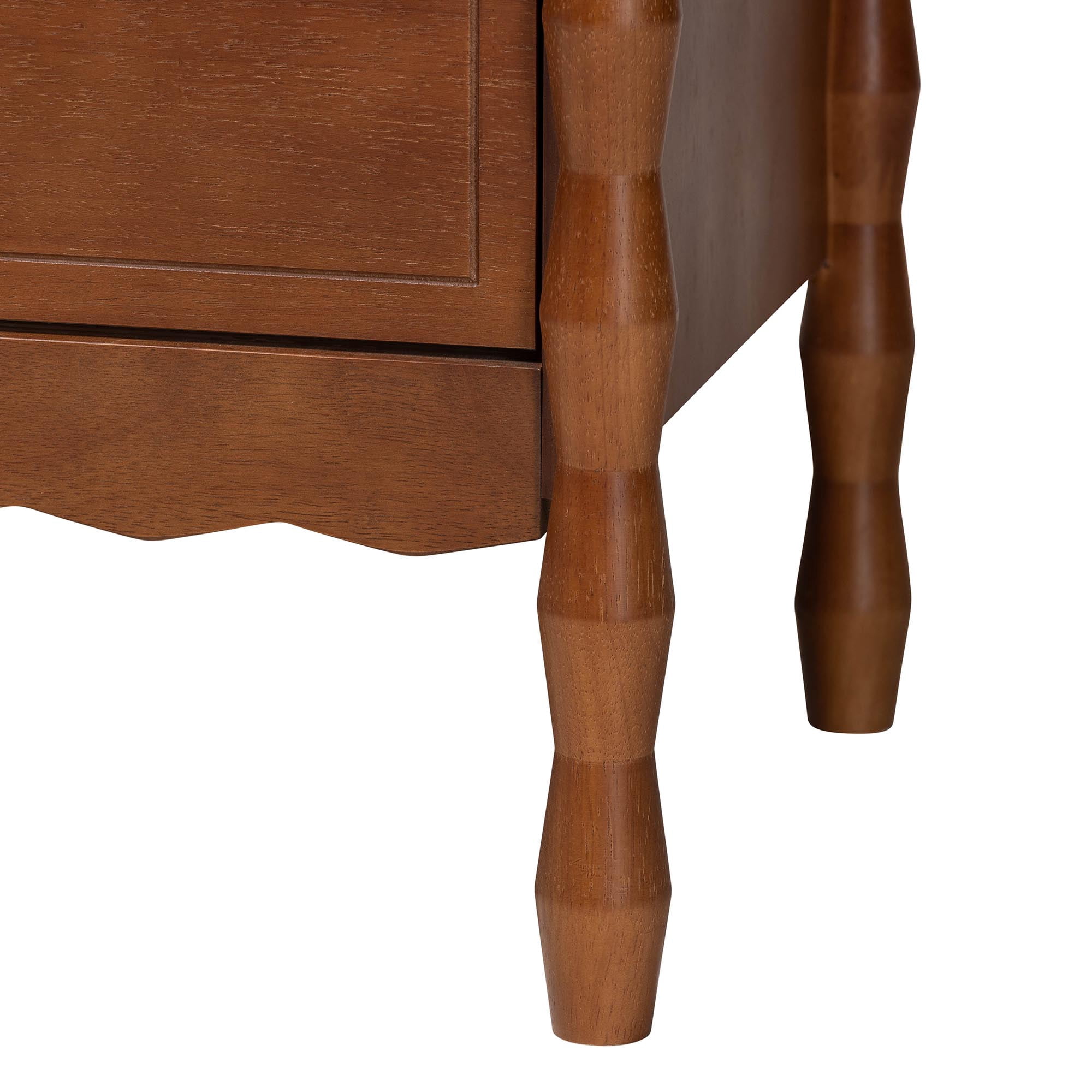 Baxton Studio Seamus Mid-Century Modern Dresser, 6-Drawer, Walnut Brown